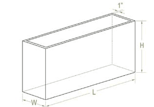 trough dimensions