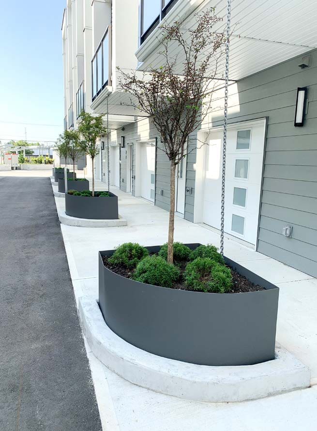 custom shaped planters
