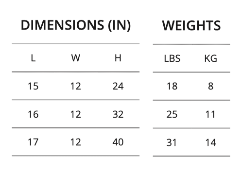 taper planter dimensions
