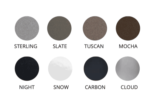 powder coating colour options